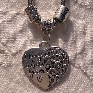 Mother and daughter charm bracelet